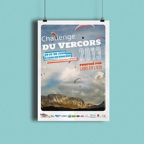 Affiche compétition parapente