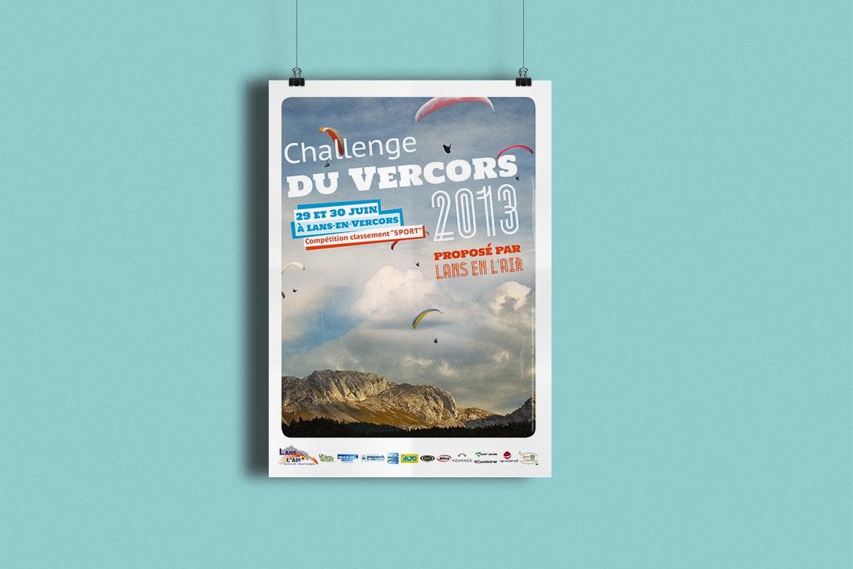 Affiche compétition parapente