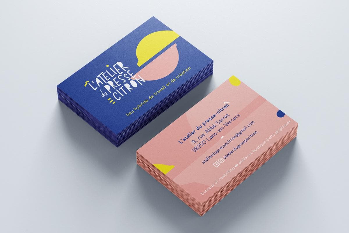 Cartes de visite de L'Atelier du presse-citron