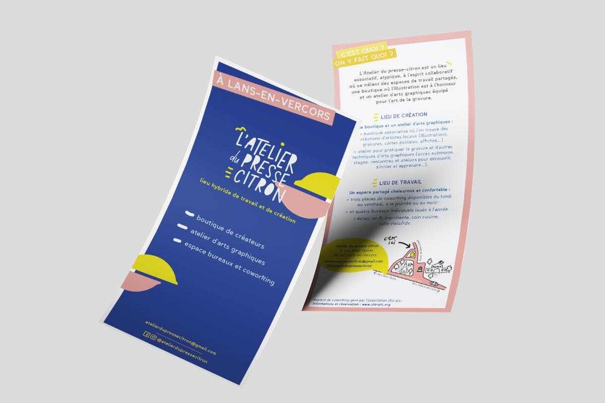 Flyers Atelier du presse-citron