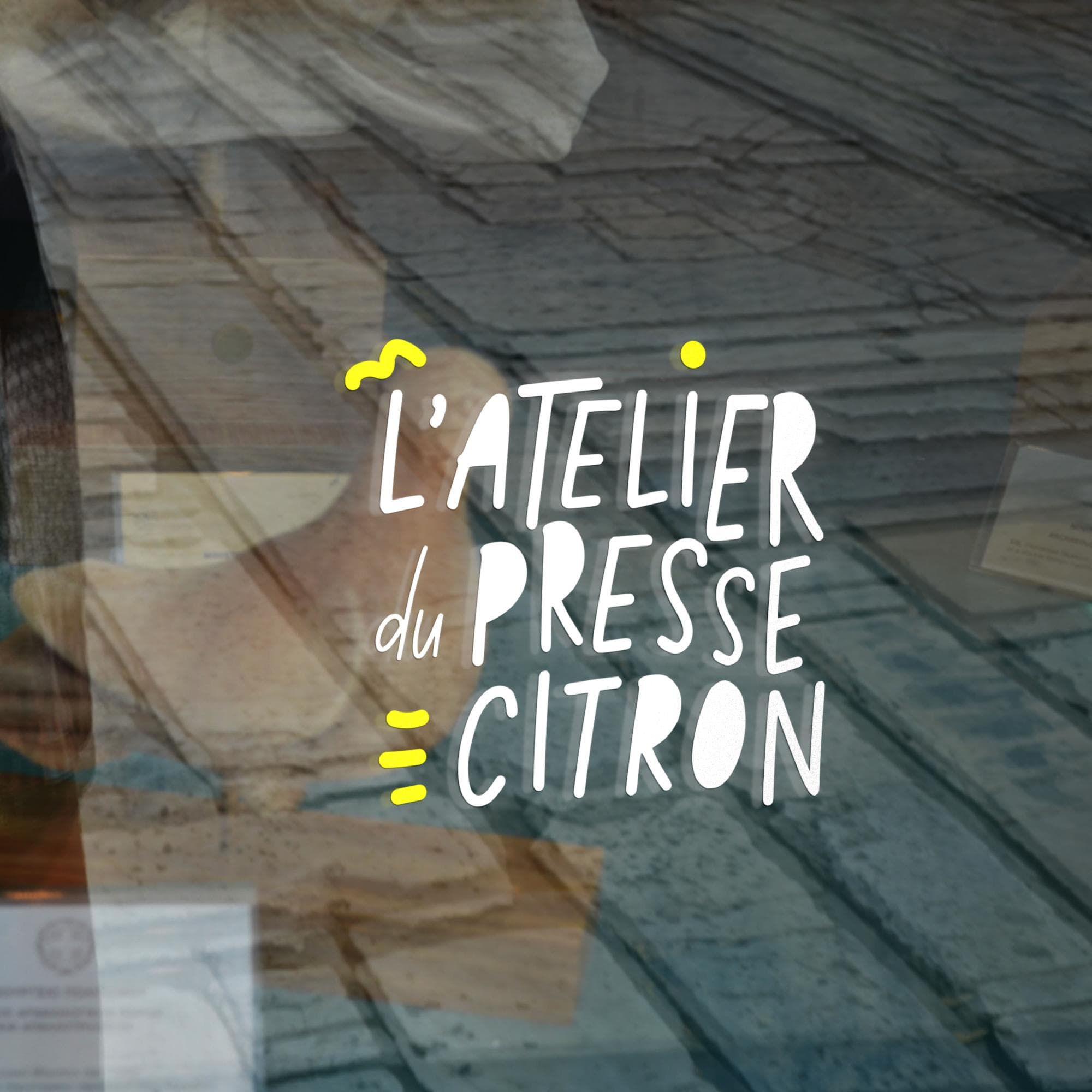 Vitrophanie Atelier du presse-citron