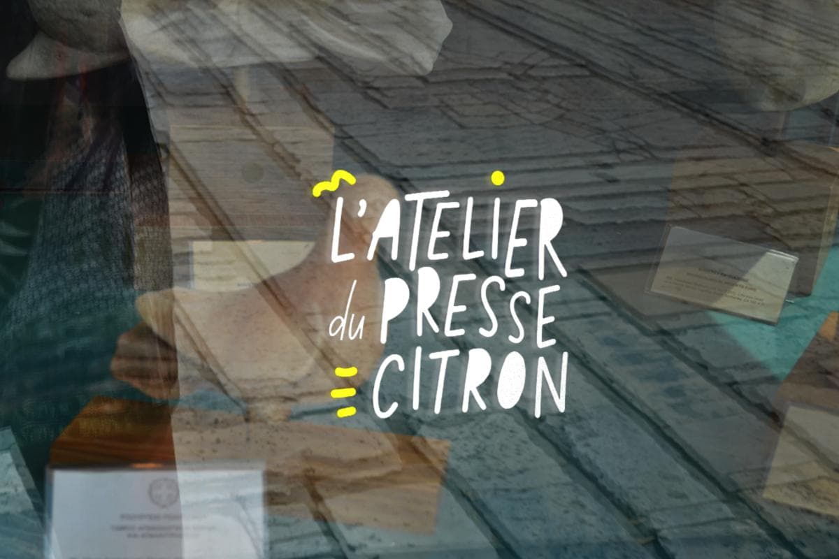 Habillage vitrine Atelier du presse-citron